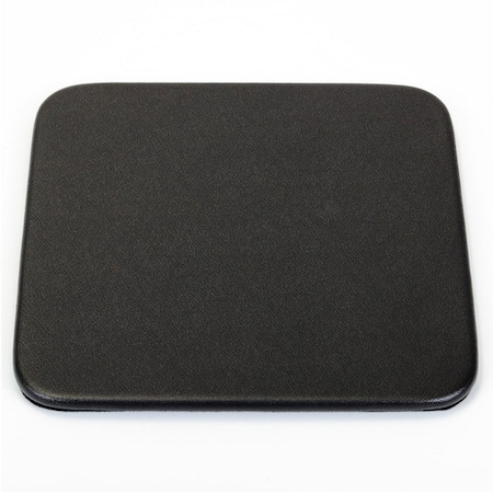 Dacasso Classic Black Leatherette Square Coaster AG-1055